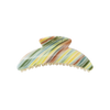 Multicolored striped hair clip on a white background
