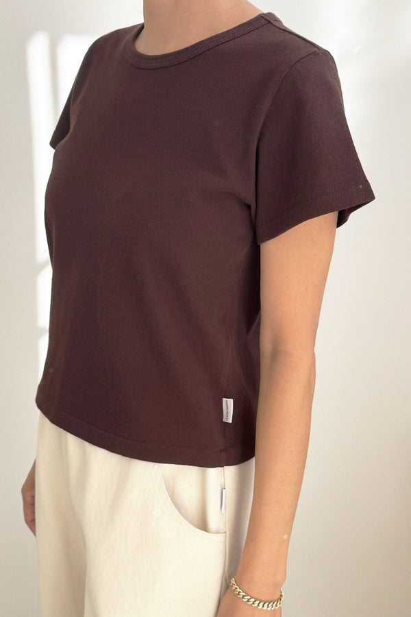 The Little Boy Tee in Dark Cacao