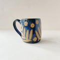 Floral Mug in Midnight Blue
