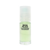 A small clear roll-on bottle of natural pale green perfume by Lucky Cloud called 'Moon Palace' against a white background.