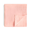 Organic Cotton Muslin Swaddle Blanket in Vanilla Rose