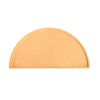 Orange half-moon placemat with white sunbursts on a white background