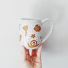 Nature Inspired Ceramic Mug in White