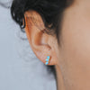 Fire Opal Offset Trio Studs