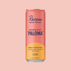 Can of Recess Grapefruit Paloma craft mocktail on a pink background
