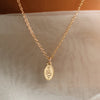 Mini Snake Tag Charm Pendant Necklace