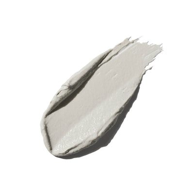Gray cosmetic swatch on a white background