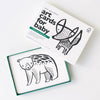 Box of 'Art Cards for Baby - Woodland Animals' with illustrations of a bear and fox on a white background