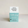 A box of Edith Grey black tea sachets by Big Heart Tea, with a predominantly teal color scheme.