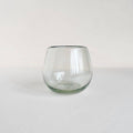 Hand Blown Stemless Wine Glass in Clear